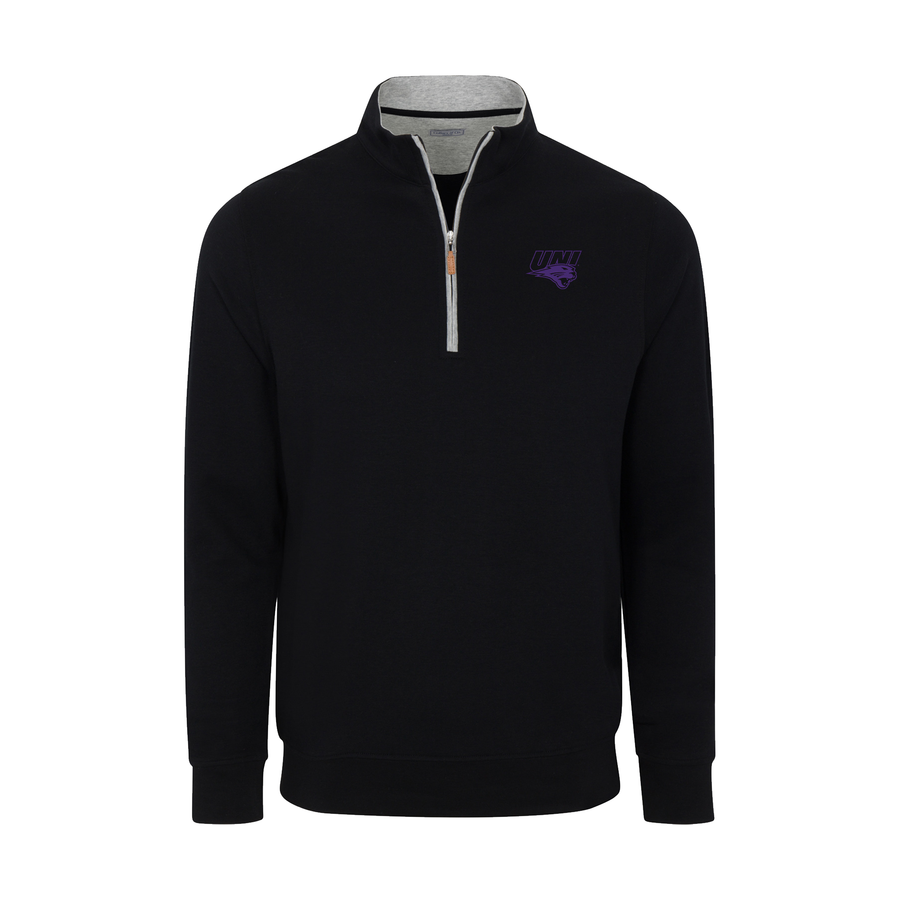 Northern Iowa Black Heather Cloud Cotton Quarter Zip Pullover