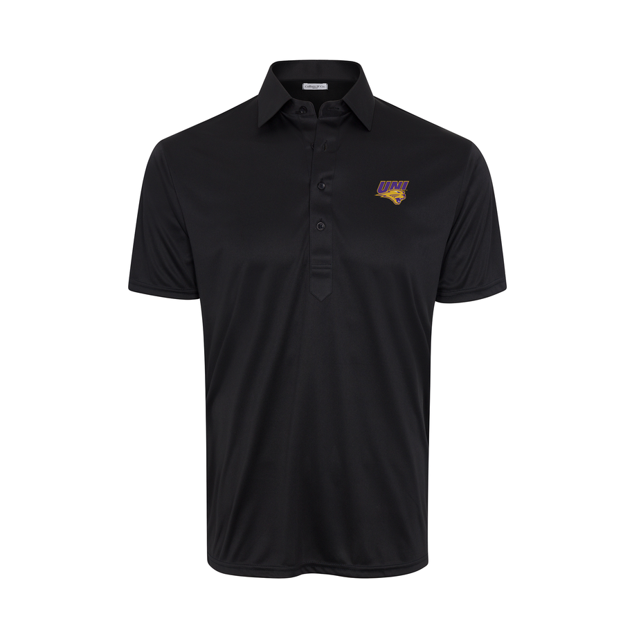 Northern Iowa Semi-Spread Collar Polo Black