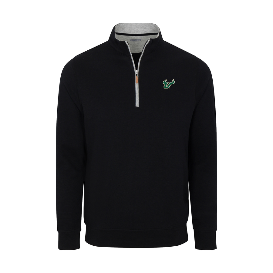 South Florida Black Heather Cloud Cotton Quarter Zip Pullover