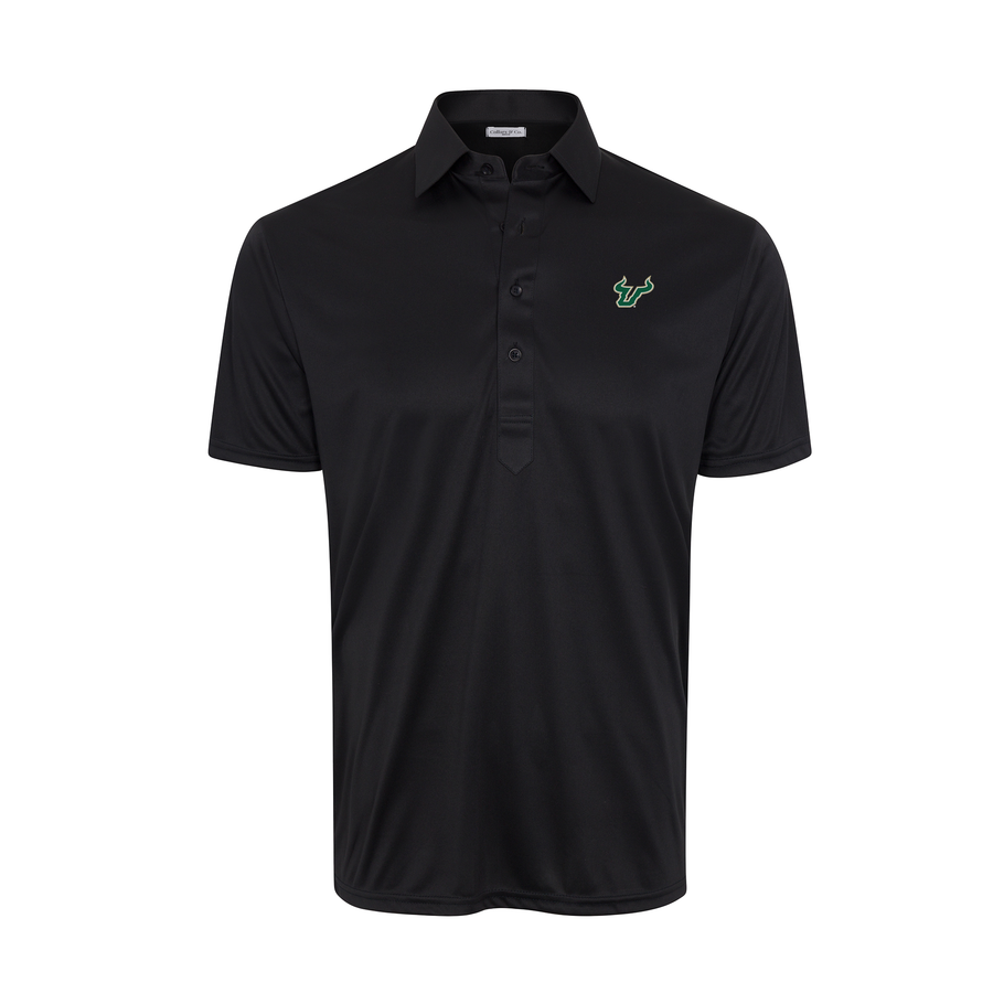 South Florida Semi-Spread Collar Polo Black