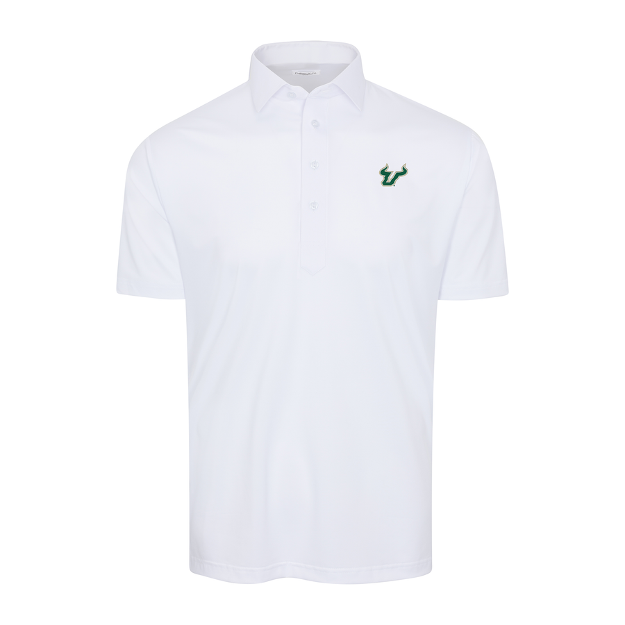 South Florida Semi-Spread Collar Polo White