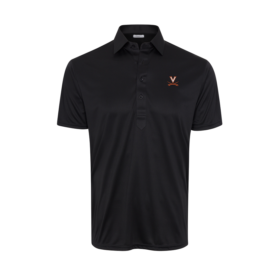 Virginia Semi-Spread Collar Polo Black