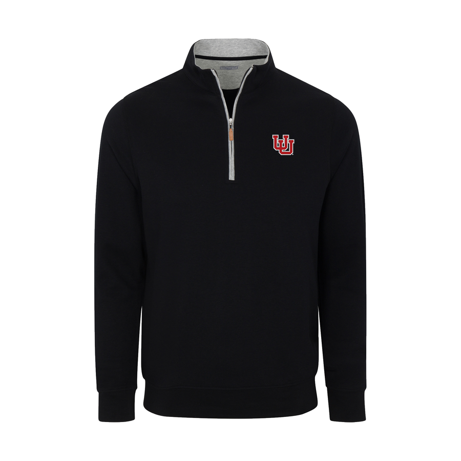 Utah Black Heather Cloud Cotton Quarter Zip Pullover