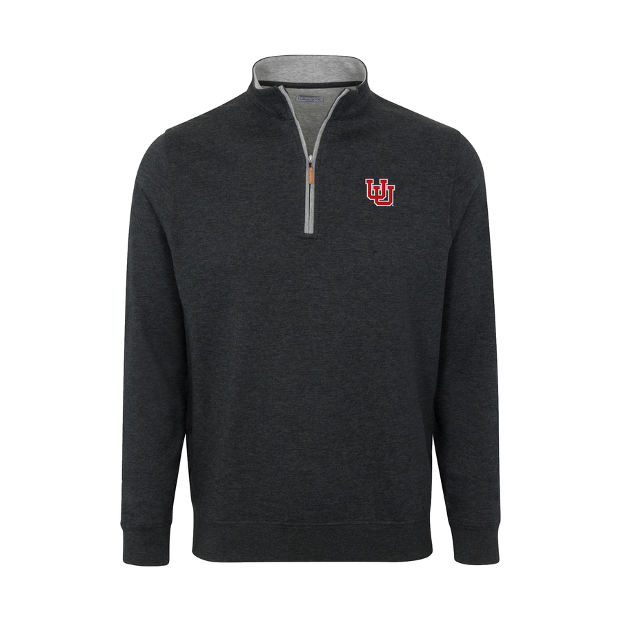 Utah Charcoal Heather Cloud Cotton Quarter Zip Pullover