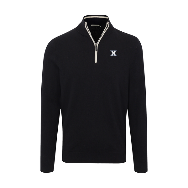 Xavier Black with White Trim Luxury Touch Cotton and Cashmere