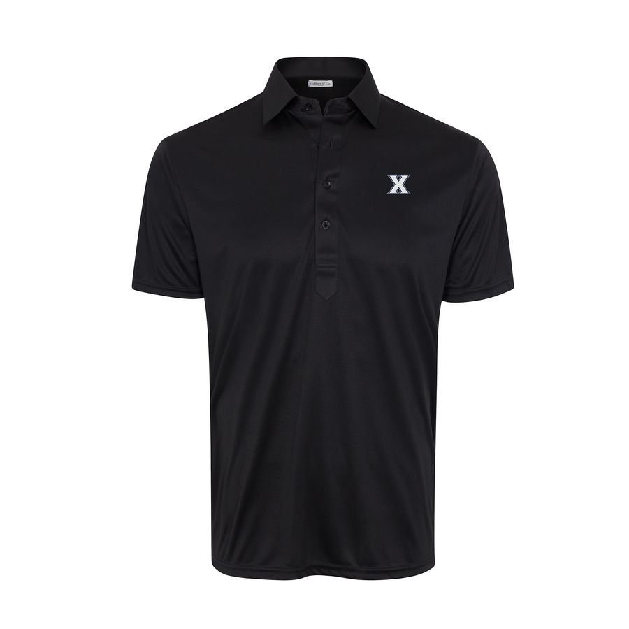 Xavier Semi-Spread Collar Polo Black