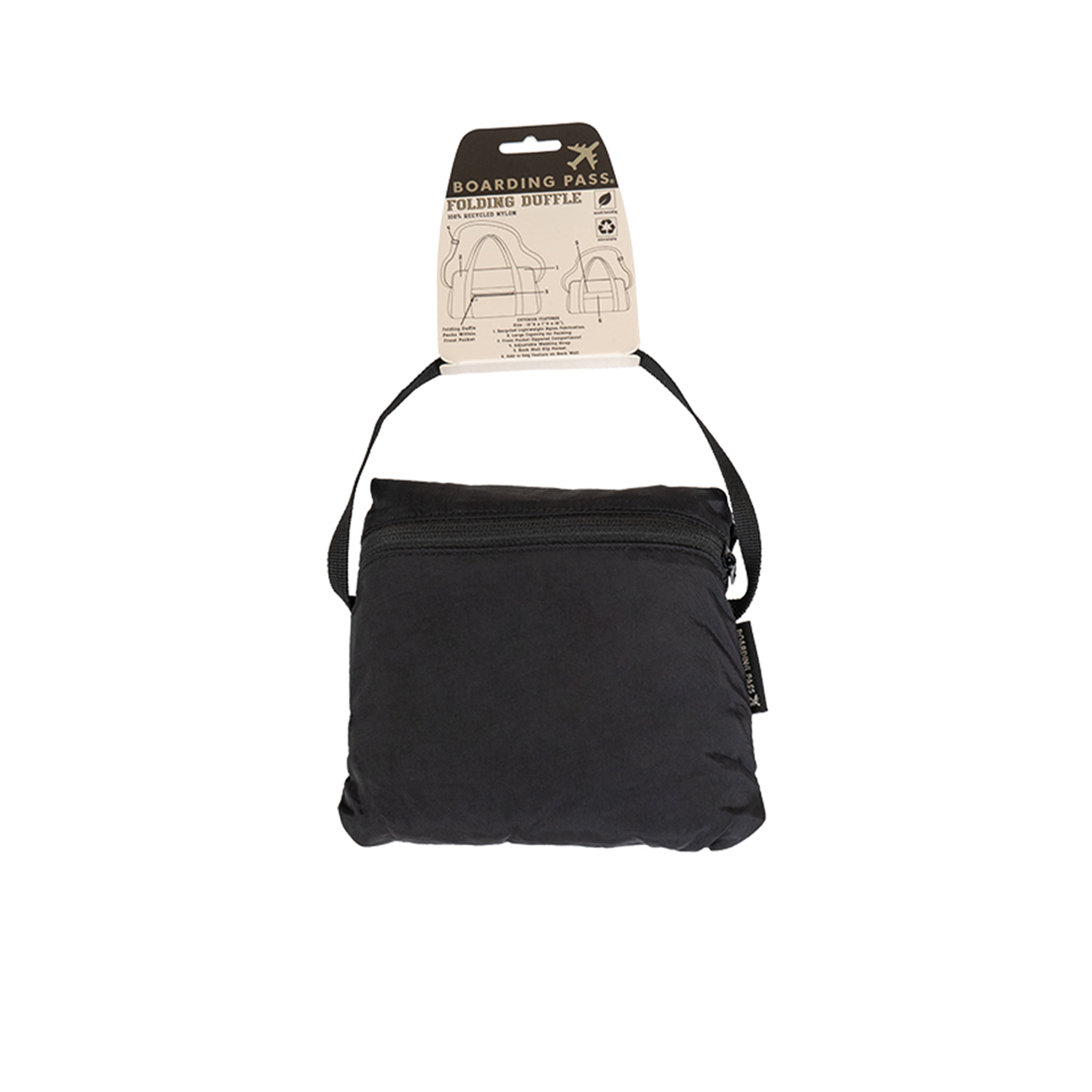 Fold n Go Duffle By Collars Co X Boarding Pass NYC 13 X 7 X 18 Fold n go duffle by collars co x boarding pass nyc 13 x 7 x 18