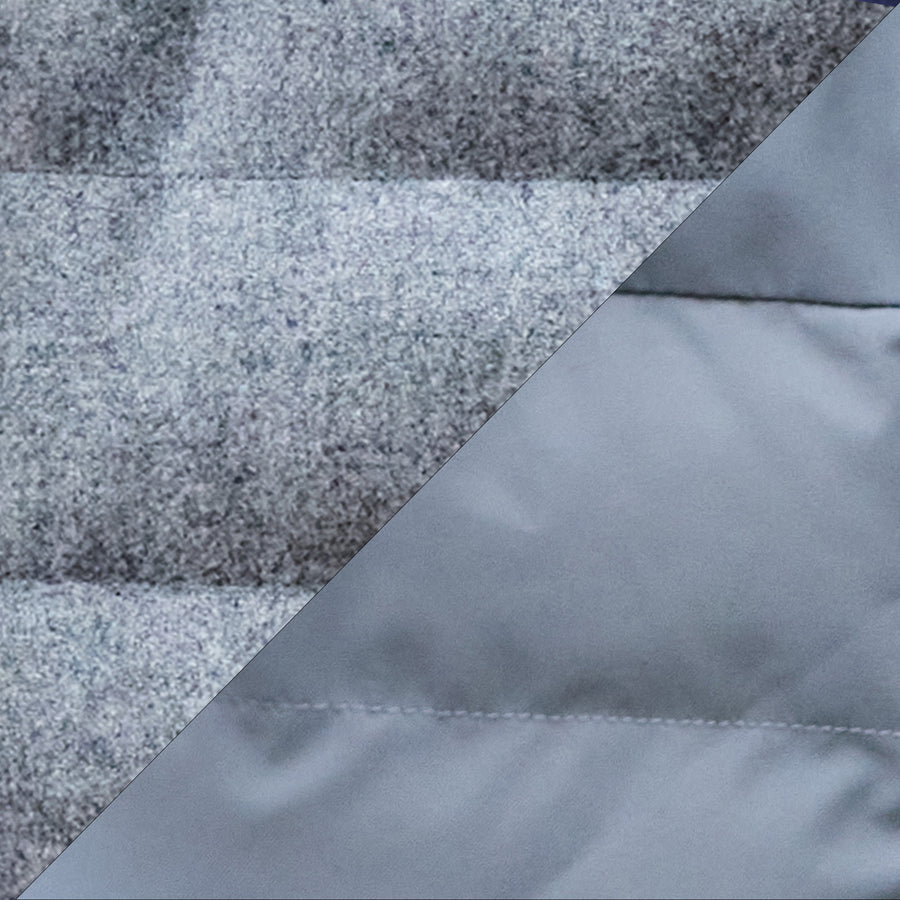 Regent Reversible Quilted Wool Vest Grey