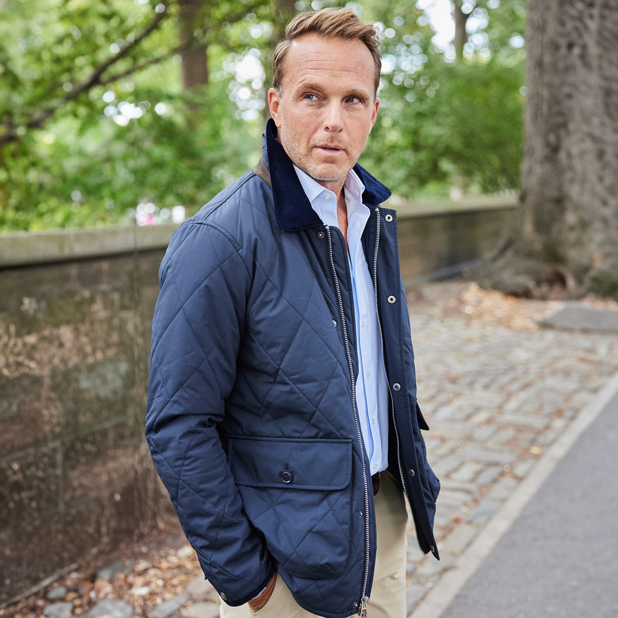 Middleburg Quilted Field Jacket Navy