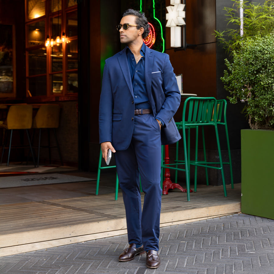 navy blue dress pants outfit men How to Style Navy Blue Dress Pants The Suit Depot