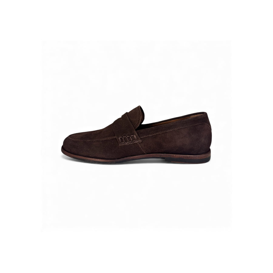 dark brown dress loafers Brindisi Penny Loafer Dark Brown Suede