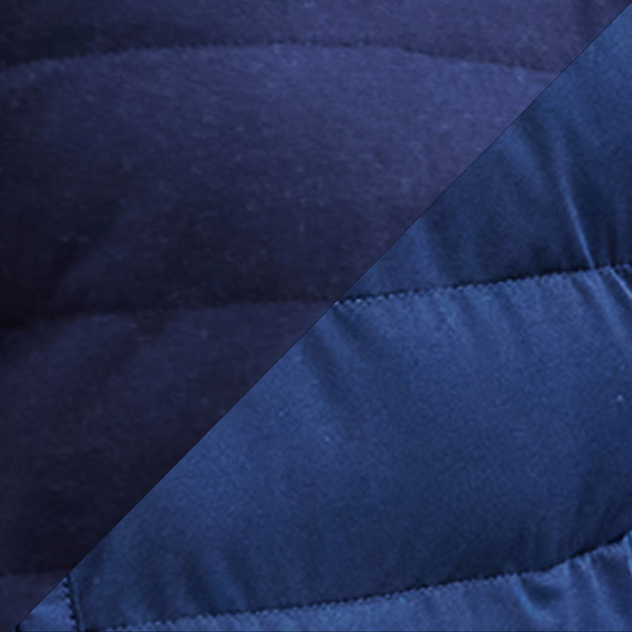 Regent Reversible Quilted Wool Vest Navy