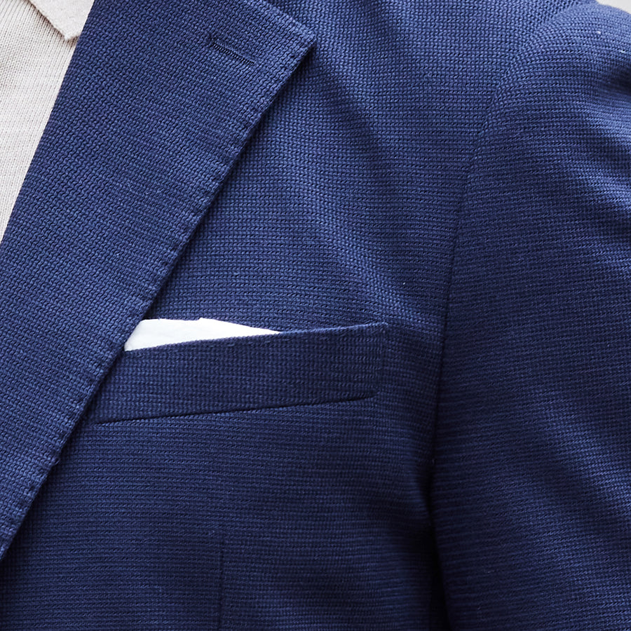 Maverick Knit Unstructured Blazer Navy