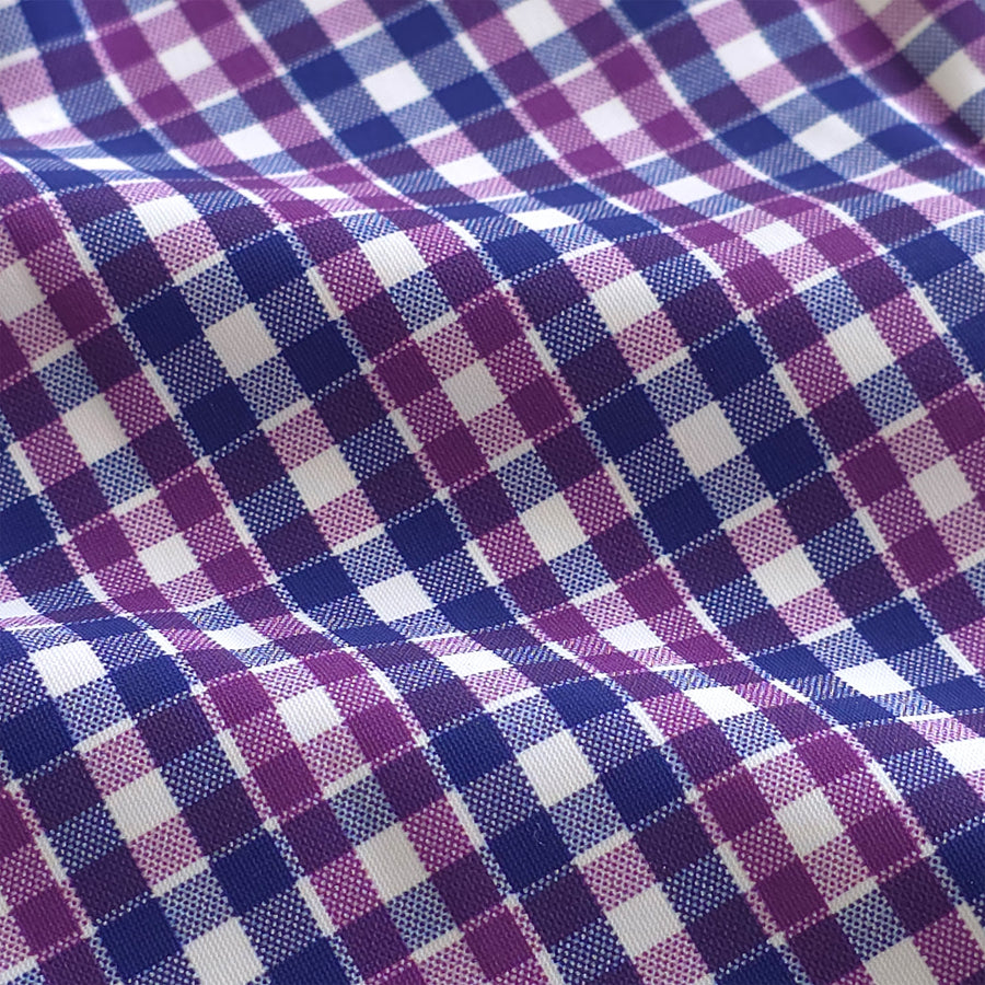 Apex Performance Dress Shirt Semi-Spread Collar Purple and Blue Tatter –  Collars & Co