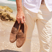 suede cigarette Sigaro Penny Loafer Dark Tobacco Suede 11 / Dark Tobacco Suede