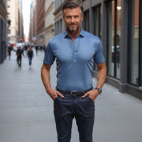 Semi-Spread Collar Polo Turbo GT Slate Blue – Collars & Co.
