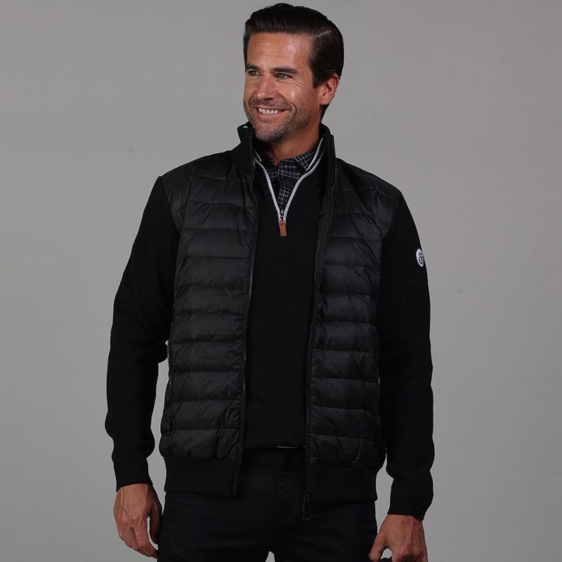 Aspen Black Knit and Down Jacket