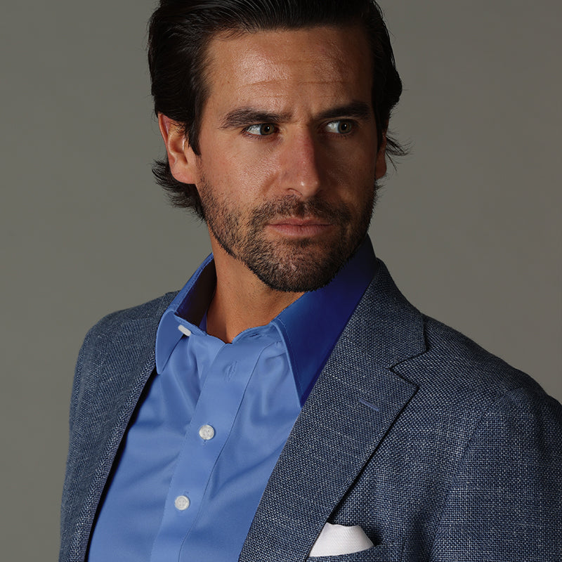 The Original Dress Collar Polo French Blue Collars & Co. The Original Dress Collar Polo French Blue Collars & Co.