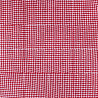 Semi-Spread Collar Polo Red Houndstooth