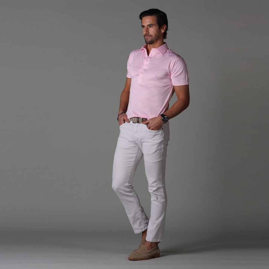 Semi-Spread Collar Polo Pink – Collars - Main Image