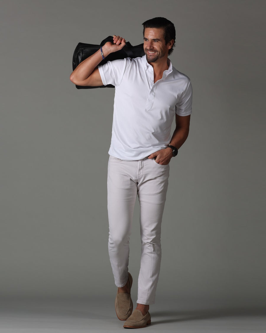 Oxford Button Down Collar Polo White Original Oxford Button Down Collar Polo White Original